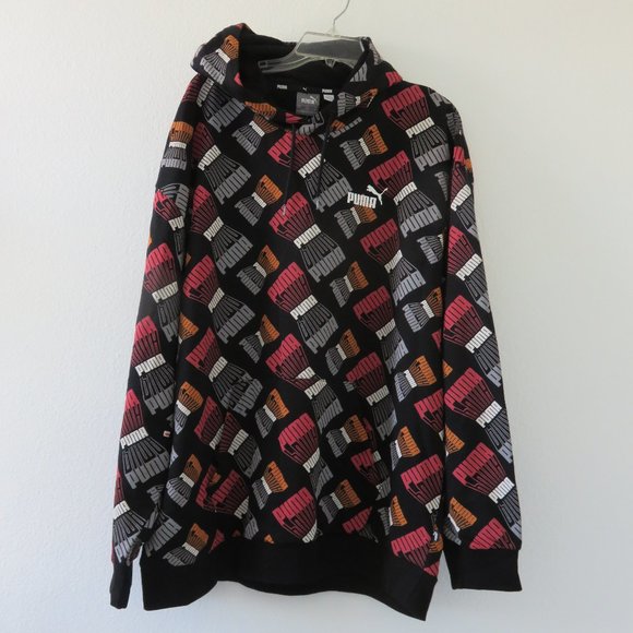 Puma Other - (#J) PUMA Logo All-Over-Print Men’s Hoodie Sweatshirt - size XXL